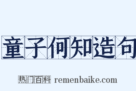 童子何知造句是什么意思的图片
